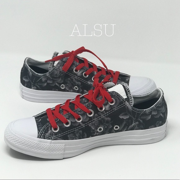 Converse Canvas OX Roses Black White W AUTHENTIC - Picture 2 of 7